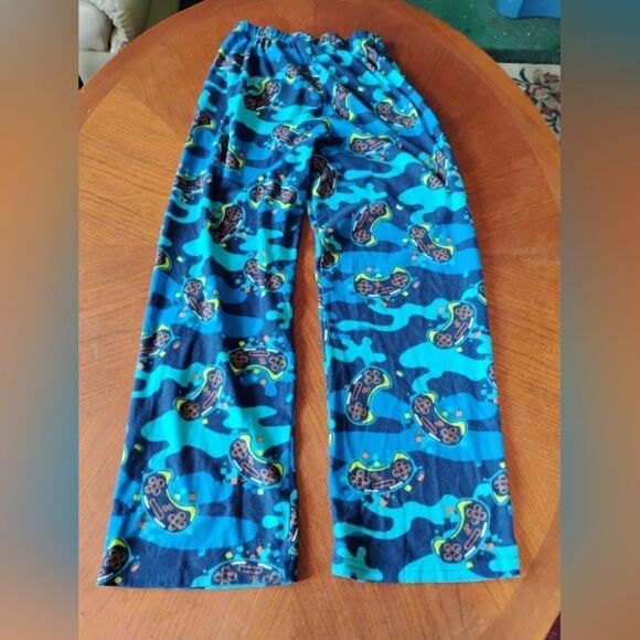 Kids Blue Patterned Pajama Pants - Size: L (1170) - Picture 3 of 4